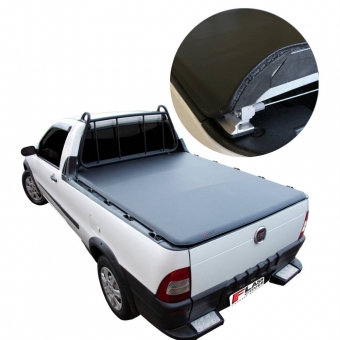 Capota Strada Cabine Simples 1998/2013 s/Estepe c/Grade c/Gancho - Flash Force - FLASH COVER