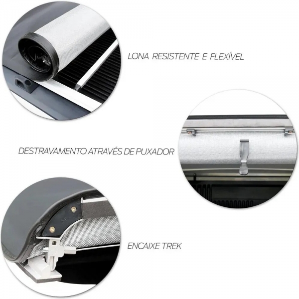 Capota Strada Cabine Simples 1998/2013 c/Estepe c/Grade c/Gancho - Flash Force - FLASH COVER
