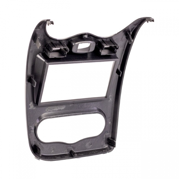 Moldura EXPEX 2Din - Sandero 2013/2014 - Preto c/ Acabamento Prata - EPX223