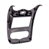 Moldura EXPEX 2Din - Sandero 2013/2014 - Preto c/ Acabamento Prata - EPX223