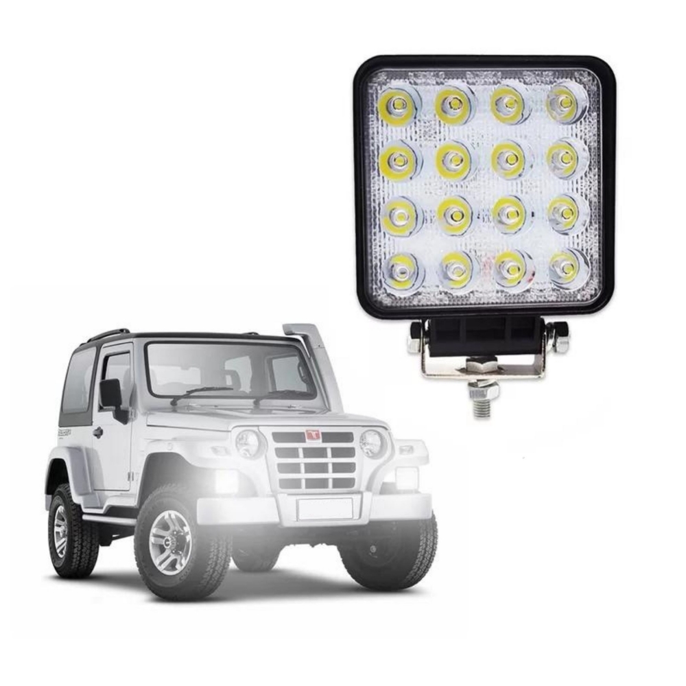 Farol Auxiliar 16 LEDS Universal R8 48W - FG01-48W