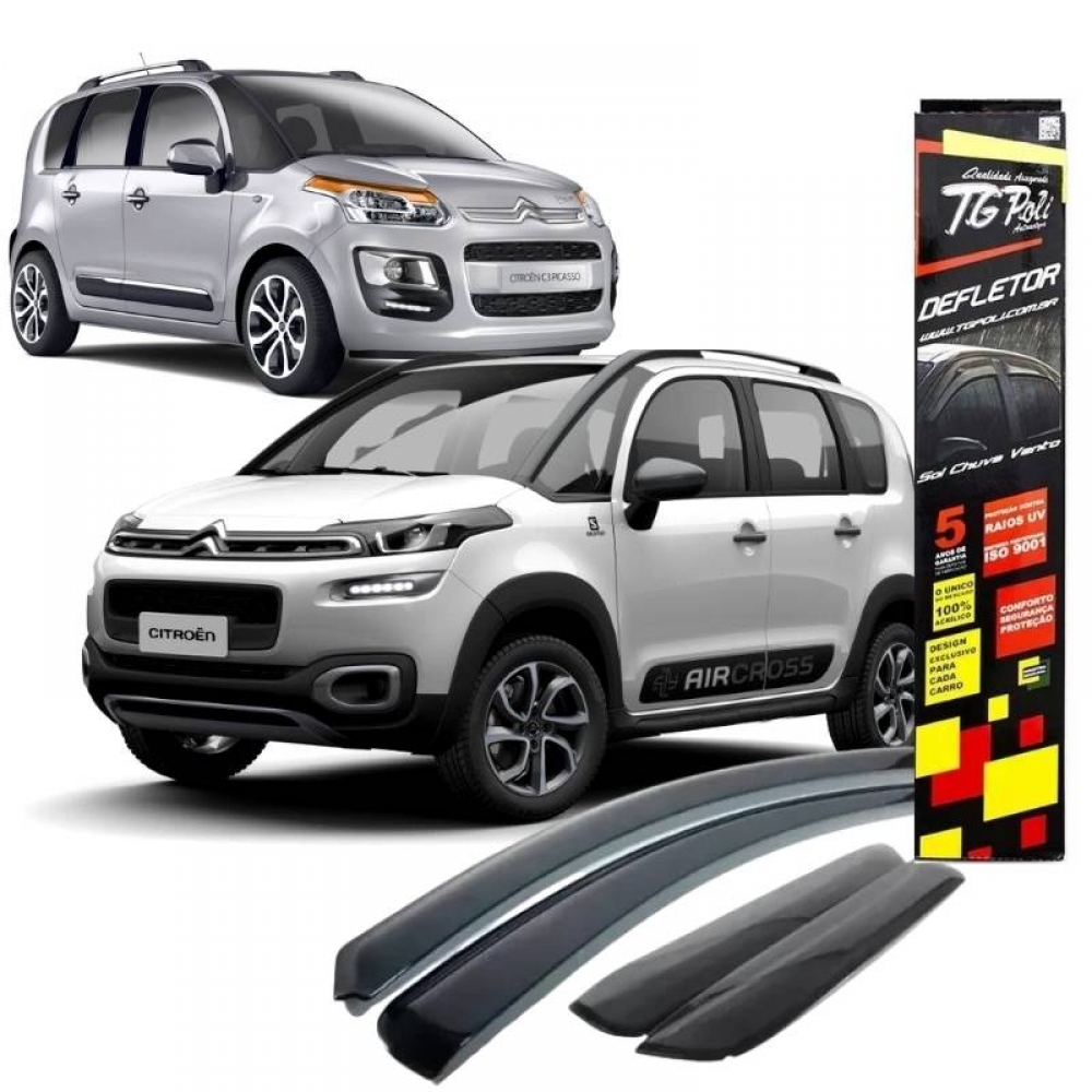 Calha de Chuva defletor Citroën C3 Picasso/Air Cross 2010/2020 - 4 Portas - TG POLI