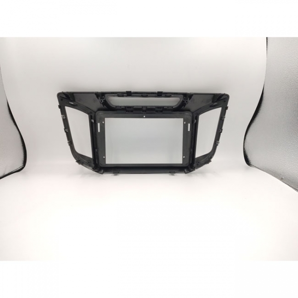Moldura EXPEX 9 Pol - Hyundai Creta 2016/2021 - Preto c/ Acabamento Prata - EPX9HY012