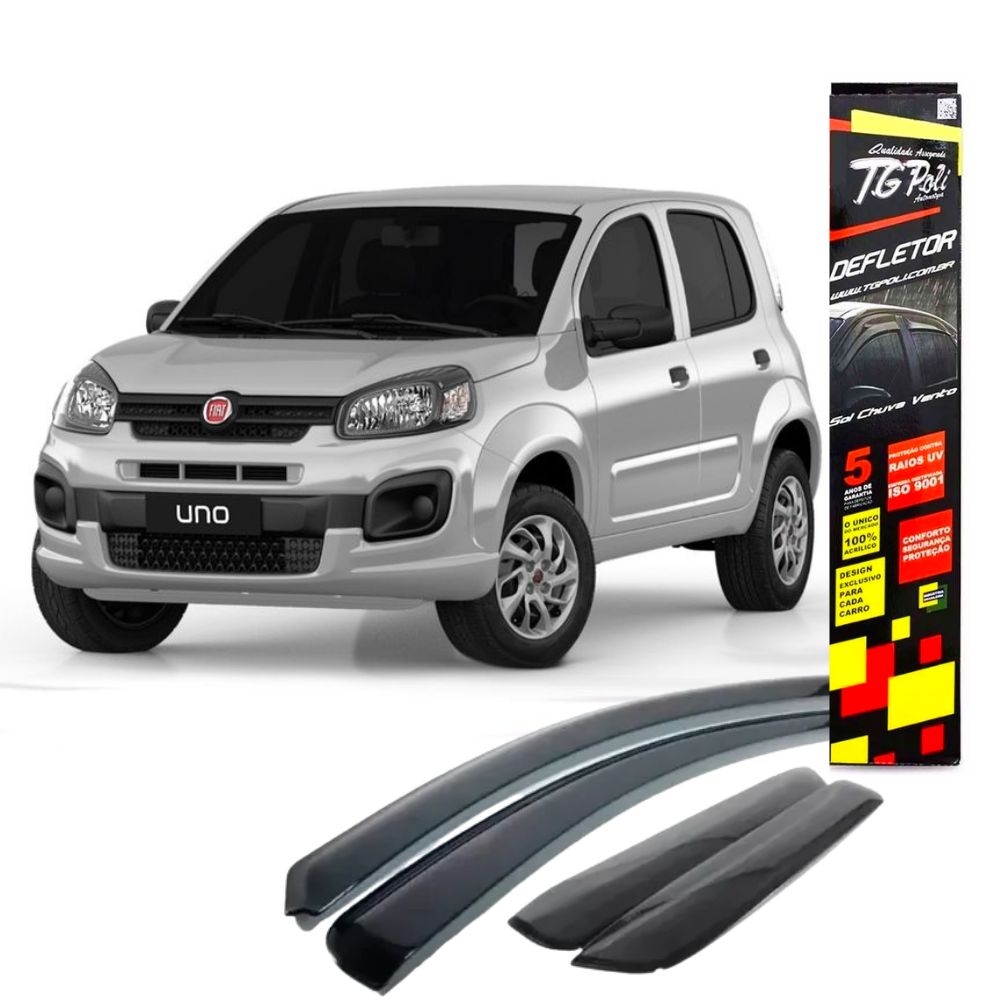 Calha de Chuva Defletor Uno 2010/2021 - 4 Portas - TG POLI