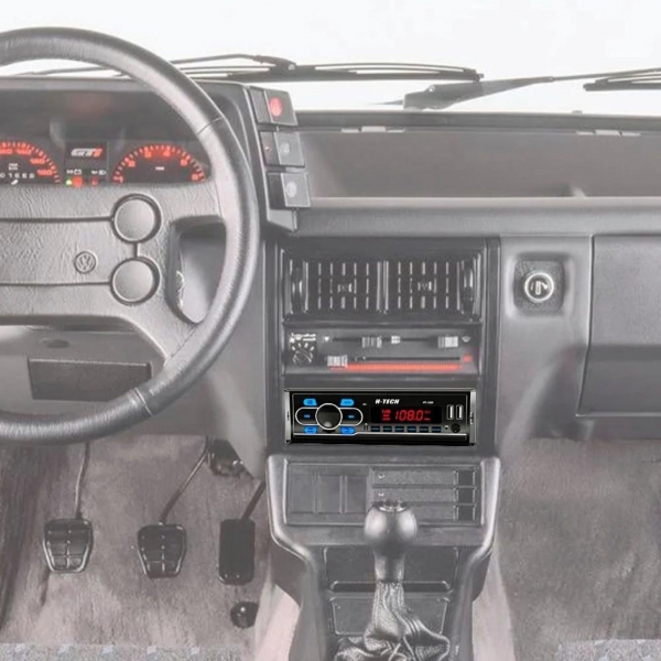 Rádio MP3 H-Tech 4x25W Bluetooth/USB/SD/AUX/FM/Controle Remoto - HT-1023