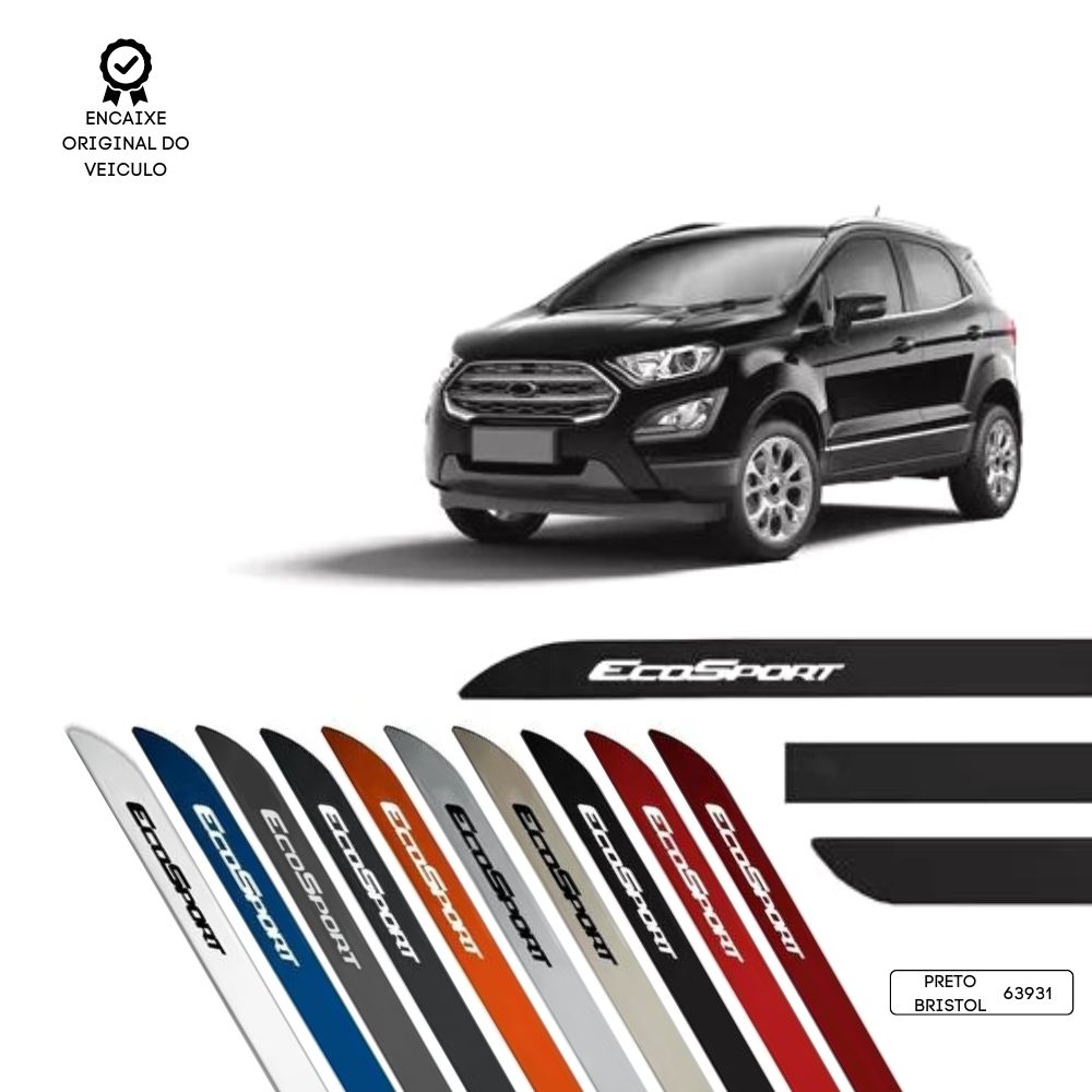 Friso Lateral Facão Ecosport TOP MIX - Preto Bristol