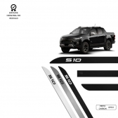 Friso Lateral Facão S10 TOP MIX - Preto Carbon