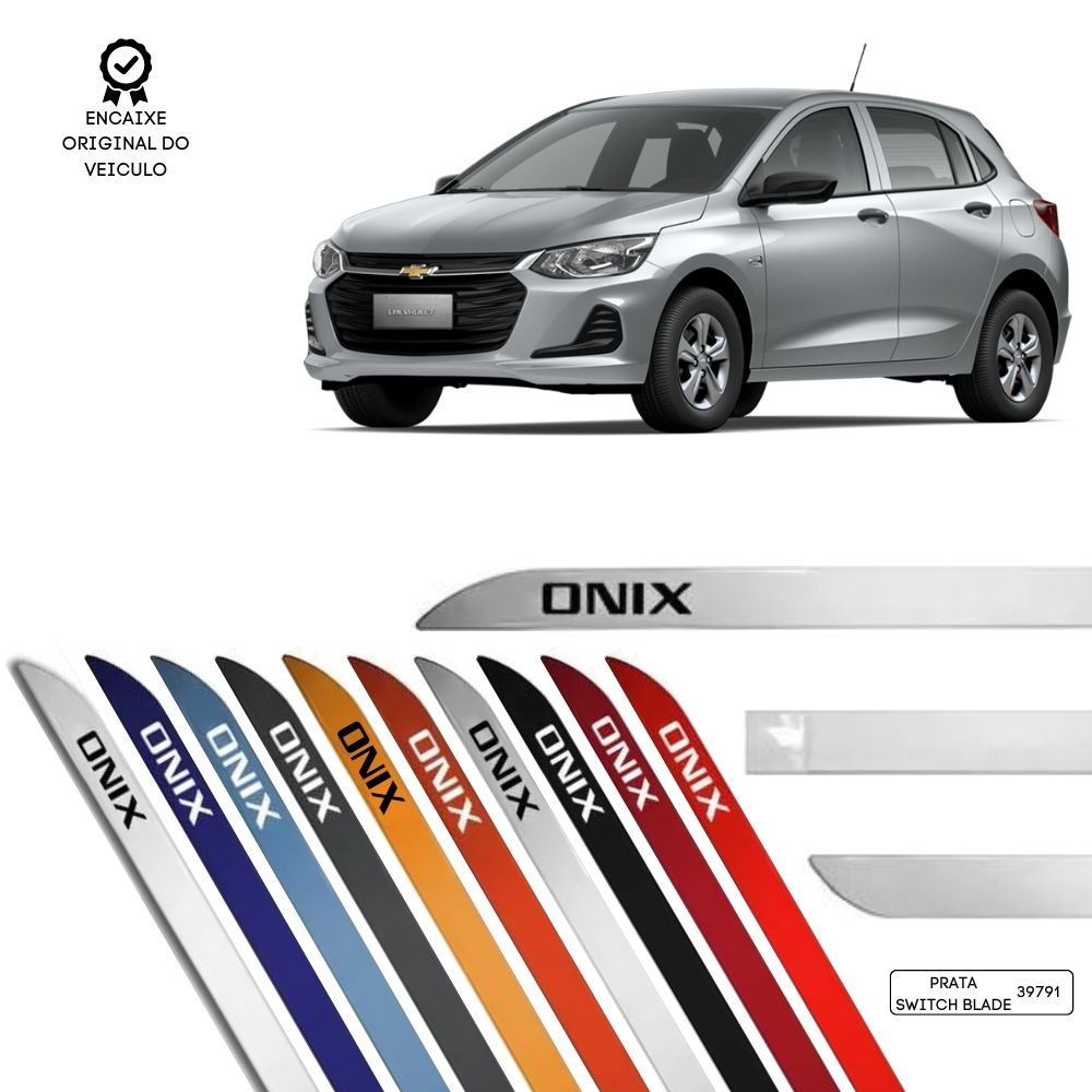 Friso Lateral Facão Onix TOP MIX - Prata Switchblade