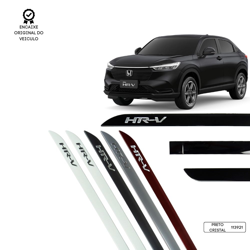 Friso Lateral Facão HR-V 2023 Alto Relevo TOP MIX - Preto Cristal