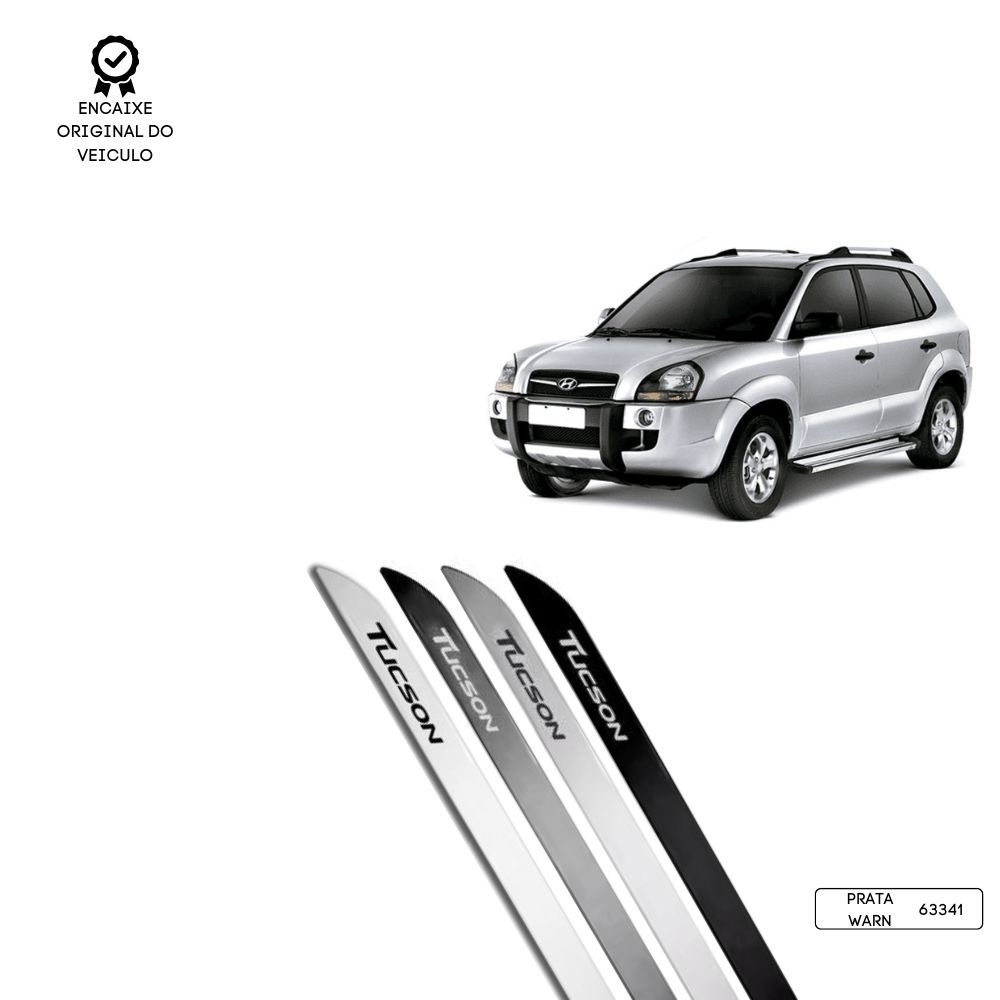Friso Lateral Facão New Tucson TOP MIX - Prata Warn