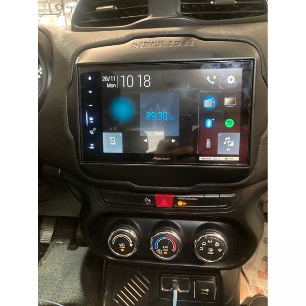 Moldura FIAMON Padrão Pioneer - Jeep Renegade 2015/2021 - Preto - 4130