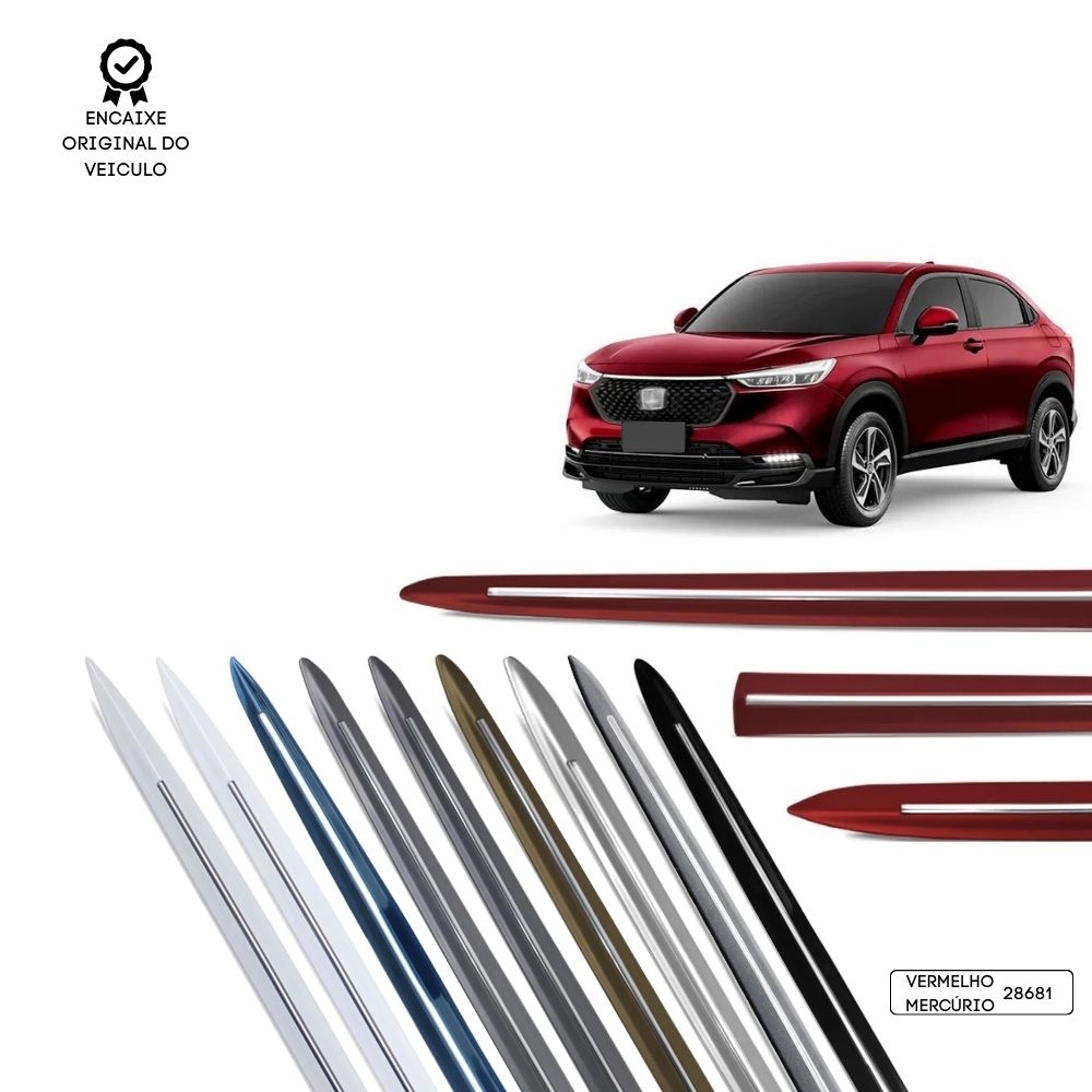 Friso Lateral Modelo Original (c/ Filete) HR-V TOP MIX - Vermelho Mercúrio