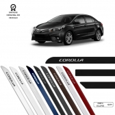 Friso Lateral Facão Corolla 2015/2022 TOP MIX - Preto Eclipse