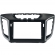 Moldura EXPEX 9 Pol - Hyundai Creta 2016/2021 - Preto c/ Acabamento Prata - EPX9HY012