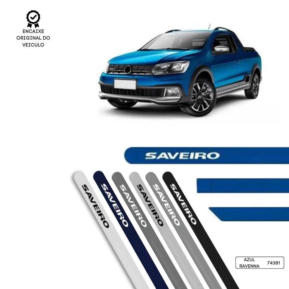 Friso Lateral Redondo Saveiro TOP MIX - Azul Ravenna