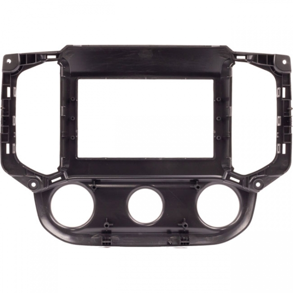Moldura EXPEX 2Din - Chevrolet S-10 2017/2021 - Ar Analógico - Grafite Escuro - EPX471
