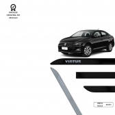 Friso Lateral Facão Virtus Alto Relevo TOP MIX - Preto Ninja