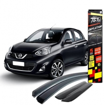 Calha de Chuva Defletor Nissan March 2011/2020 - 4 Portas - TG POLI