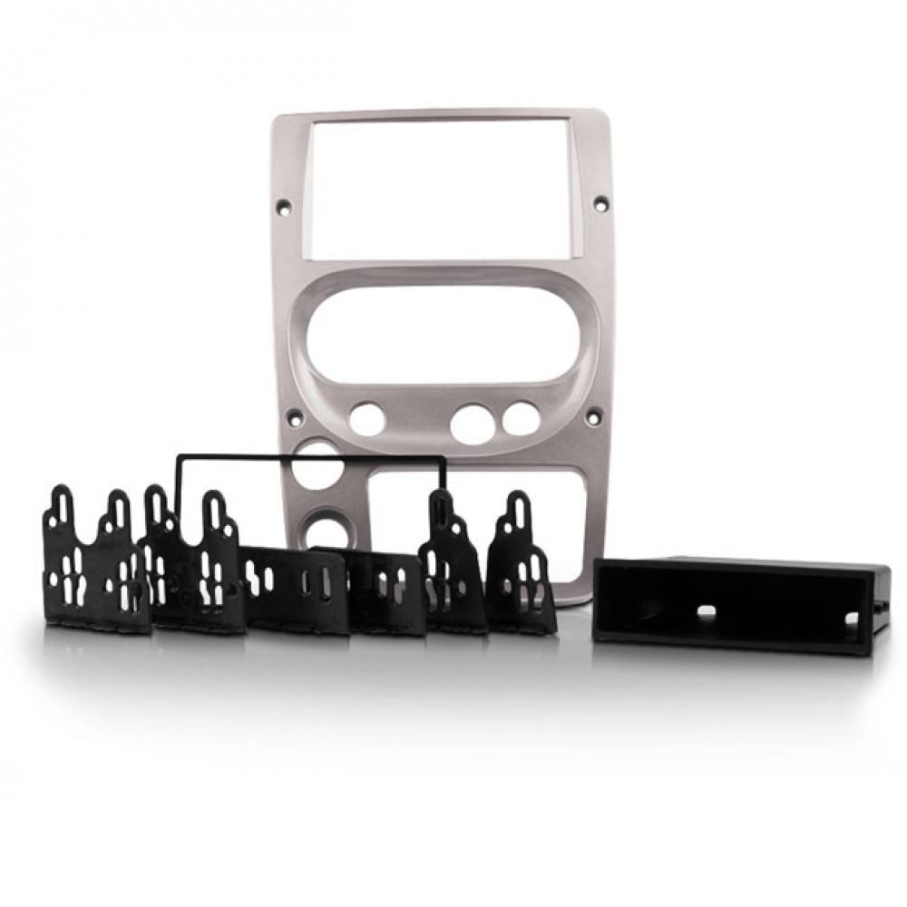 Moldura EXPEX 1Din/2Din - MP5 - Troller 2004/2014 - Prata - EPX494 (AP1344)