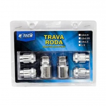 Kit Trava Roda H-TECH Parafuso 12mm x 1,50mm