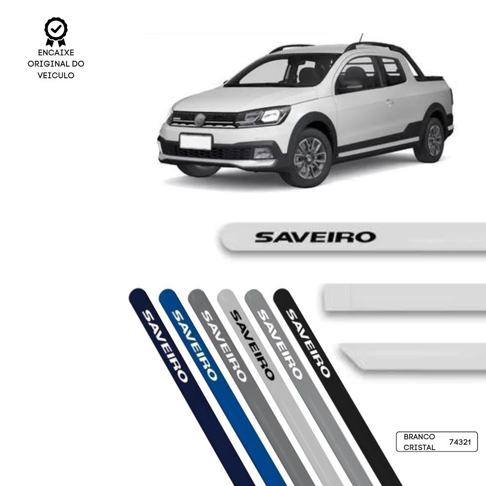 Friso Lateral Redondo Saveiro TOP MIX - Branco Cristal