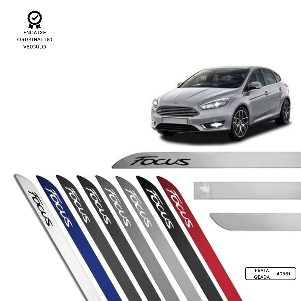 Friso Lateral Facão New Focus TOP MIX - Prata Geada