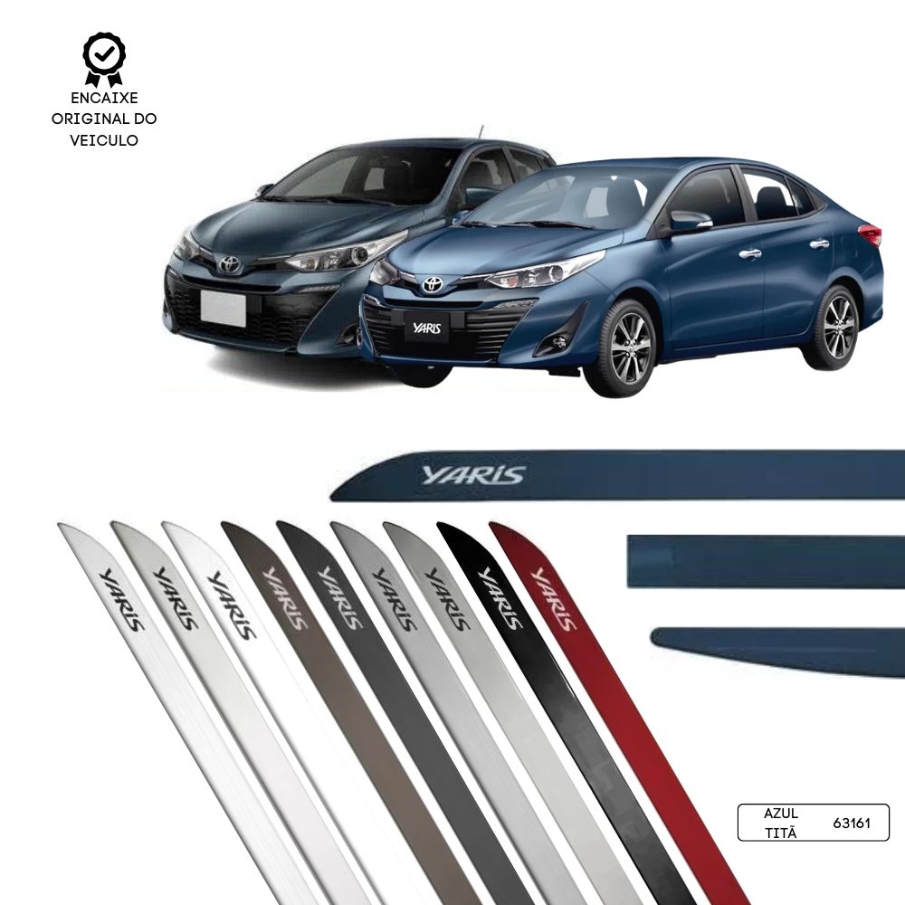 Friso Lateral Yaris Hatch/Sedan TOP MIX - Azul Titã