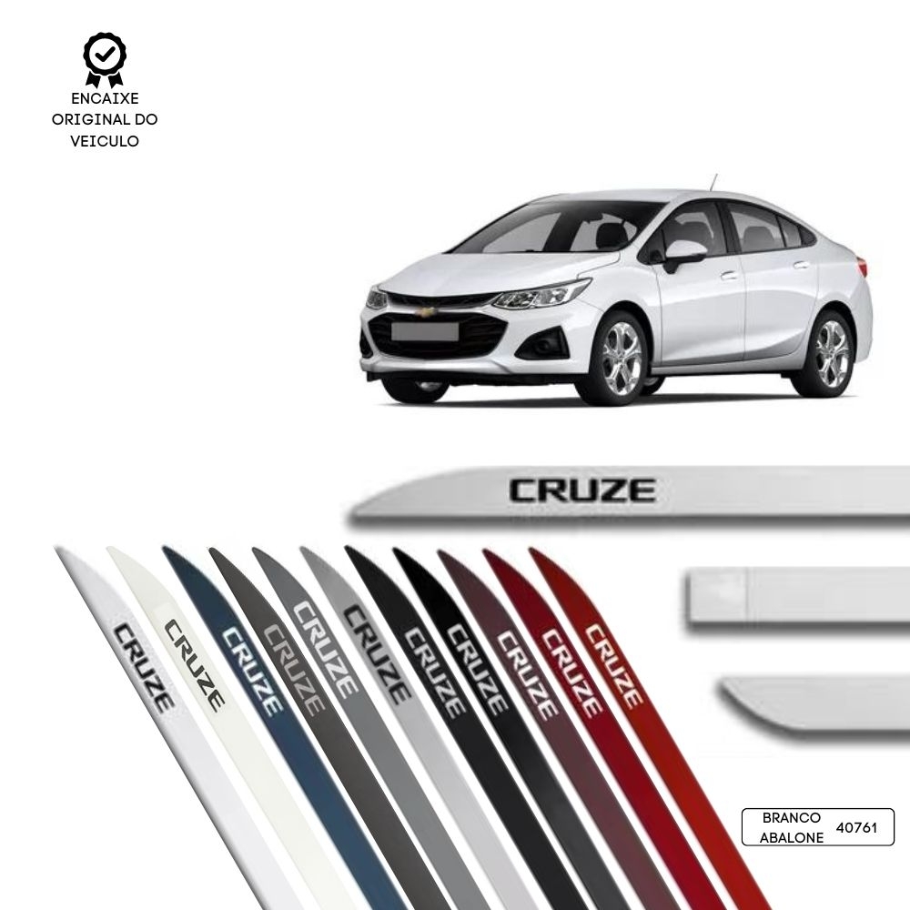 Friso Lateral Facão Cruze TOP MIX - Branco Abalone