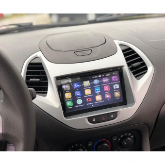 Moldura FIAMON 7 Pol - Ford KA/KA+ 2014/2018 - Prata
