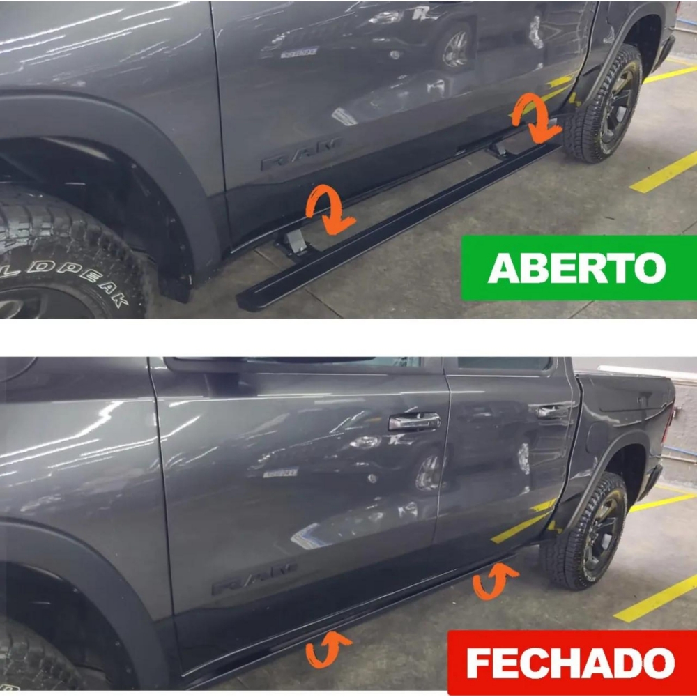 Estribo Lateral Elétrico JR8 RAM 2500/3500 2020/2023 - JA70EERAM25