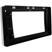 Moldura EXPEX 10 Pol - Toyota Corolla Cross 2020 - Black Piano c/ Acabamento Prata - EPX10TO007