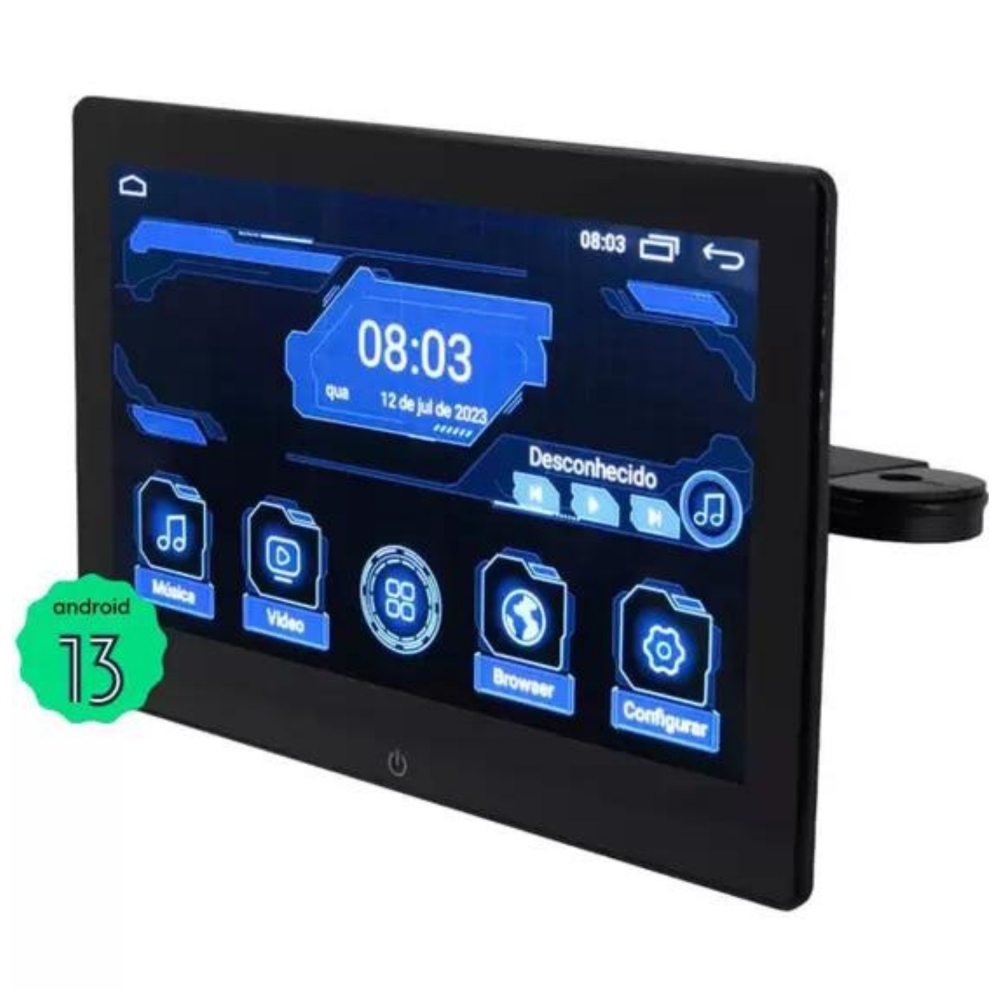 Monitor Portatil 10 Pol H-Tech c/ Espelhamento Android 13 BT/USB - ET-1001