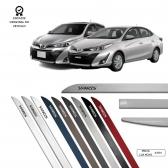 Friso Lateral Yaris Hatch/Sedan TOP MIX - Prata Lua Nova