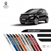 Friso Lateral Facão Ecosport TOP MIX - Preto Ebony