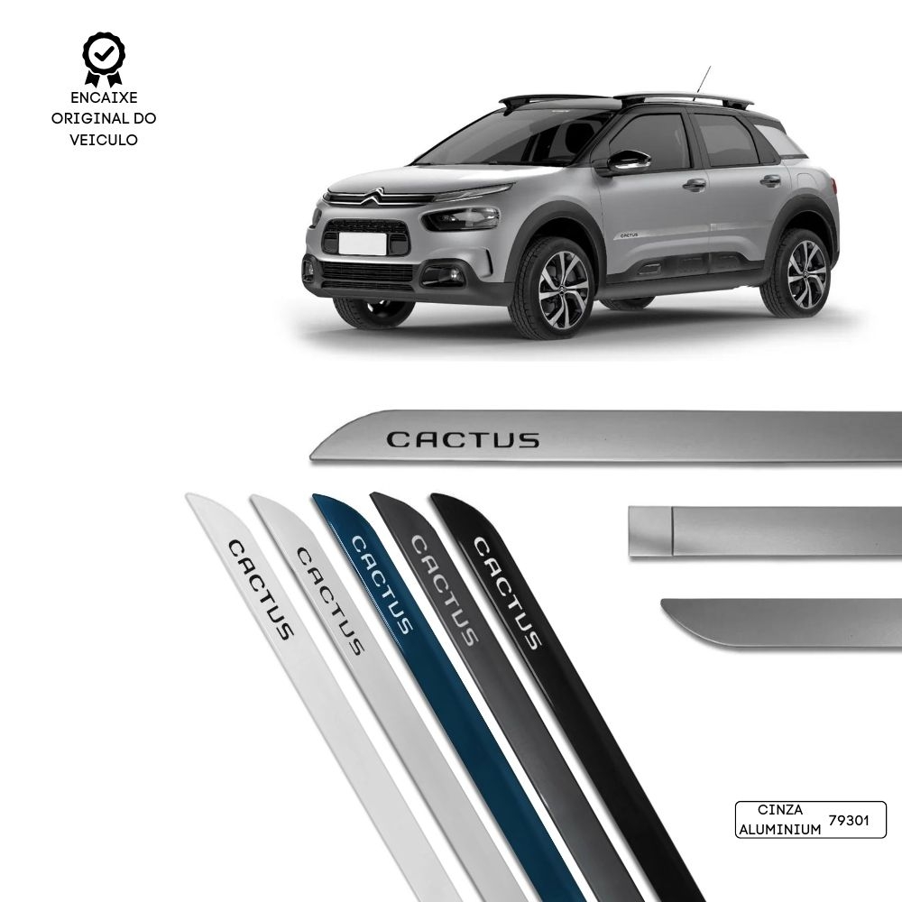Friso Lateral Facão C4 Cactus TOP MIX - Cinza Aluminium