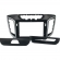 Moldura EXPEX 9 Pol - Hyundai Creta 2016/2021 - Preto c/ Acabamento Prata - EPX9HY012