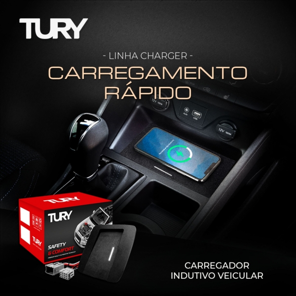 Carregador por Indução Tury iCharger T-Cross 2019 em diante - iCHARGER 1.0 O