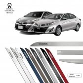 Friso Lateral Yaris Hatch/Sedan TOP MIX - Prata Premium