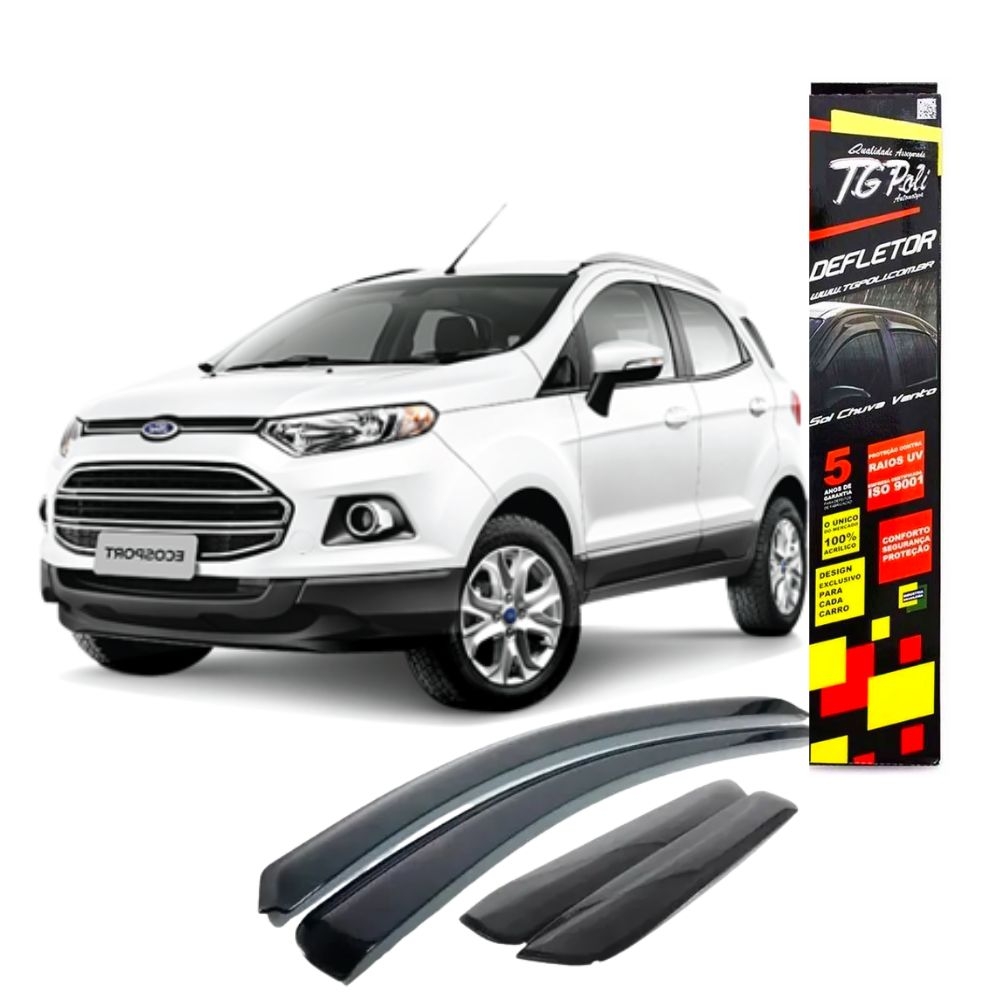 Calha de Chuva Defletor Ecosport 2013/2015 - 4 Portas - TG POLI