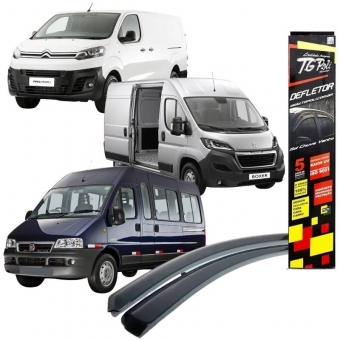 Calha de Chuva Defletor Ducato/Jumper/Boxer - 2 Portas - TG POLI