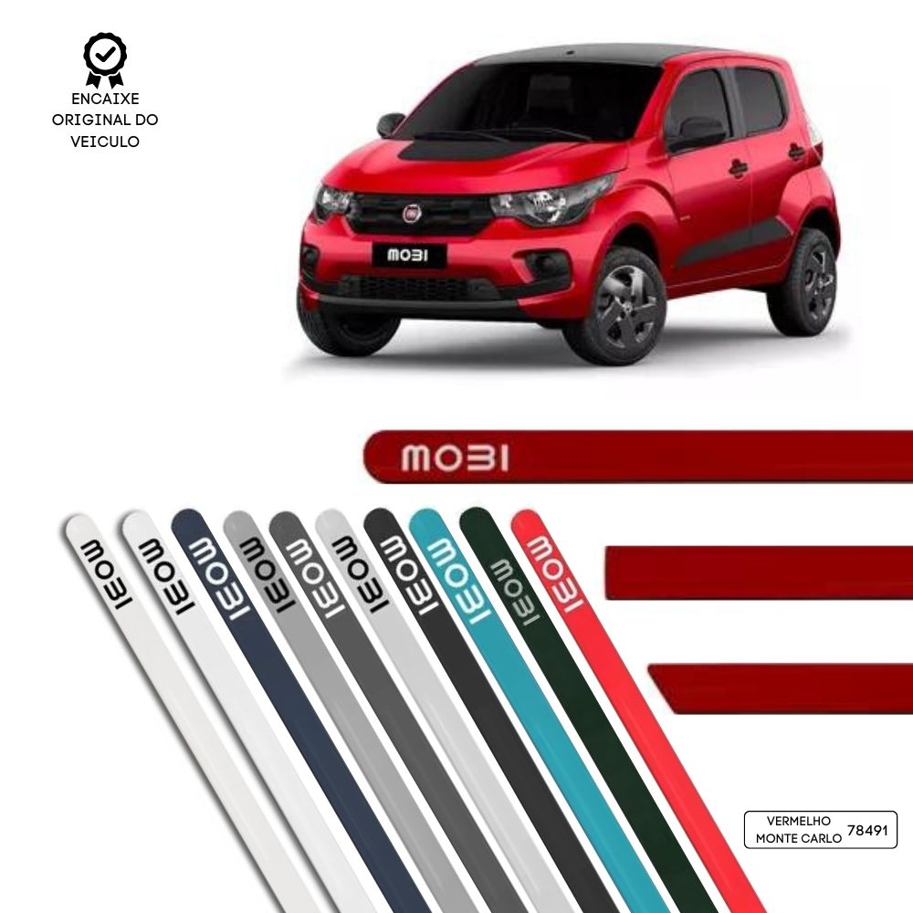 Friso Lateral Redondo Mobi TOP MIX - Vermelho Monte Carlo