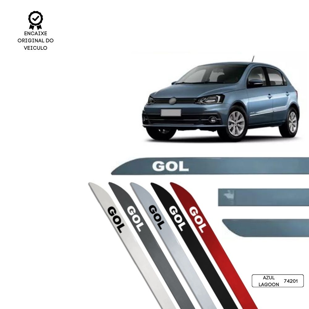Friso Lateral Facão Gol G5/G6 TOP MIX - Azul Lagoon