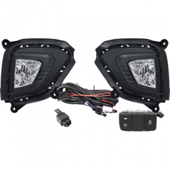 Kit Farol Milha Creta 2020 em diante c/ Moldura Preta Shocklight