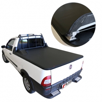 Capota Strada Cabine Simples 1998/2013 c/Estepe c/Grade s/Gancho - Flash Force - FLASH COVER
