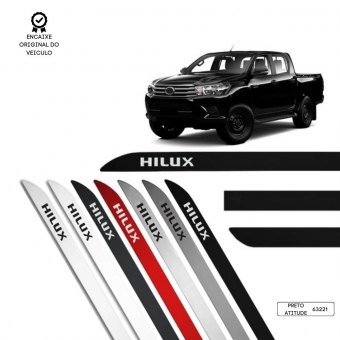 Friso Lateral Facão Hilux Cabine Dupla TOP MIX