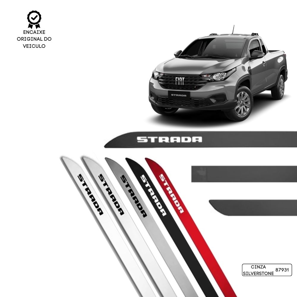 Friso Lateral Facão Strada Plus CS TOP MIX - Cinza Silverstone