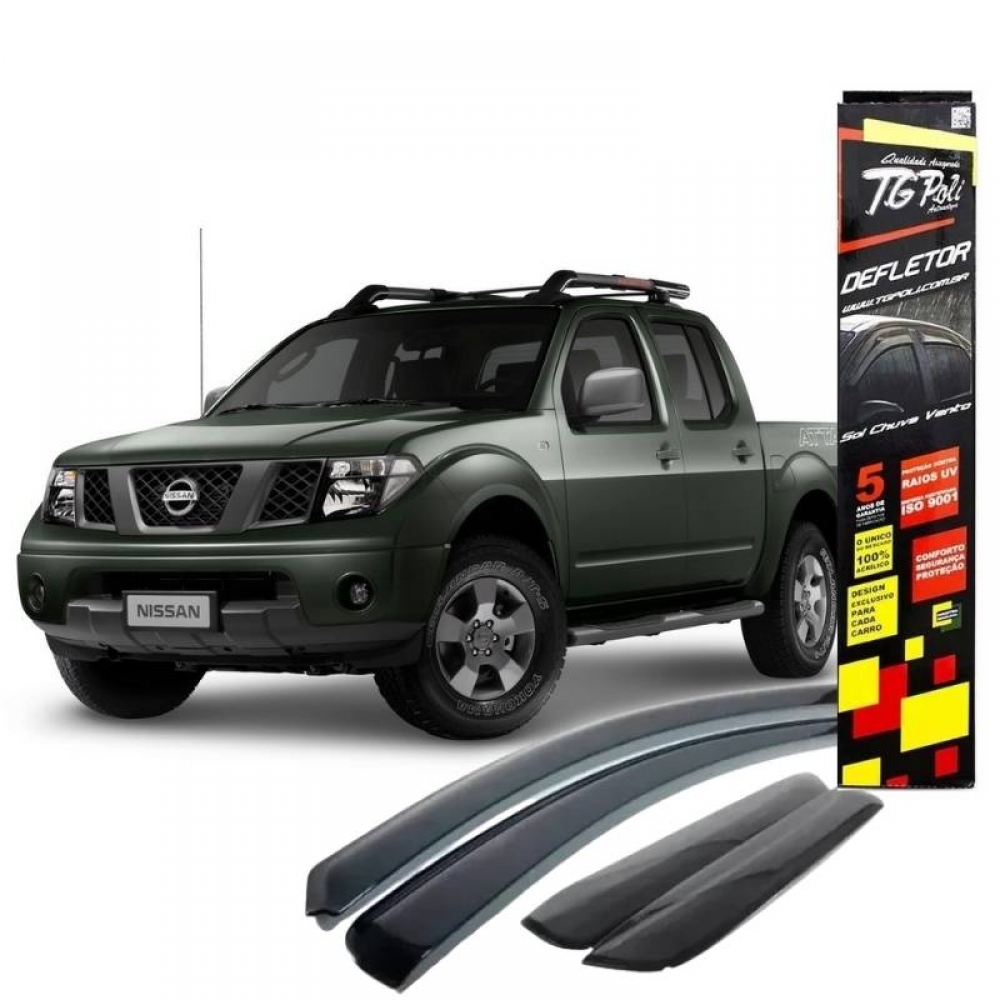 Calha de Chuva Defletor Nissan Frontier 2008/2016 - 4 Portas - TG POLI