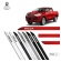 Friso Lateral Facão Hilux Cabine Dupla TOP MIX - Vermelho Vulcano