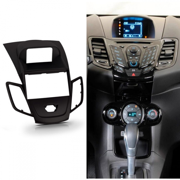 Moldura EXPEX 2Din - New Fiesta 2014/2017 Nacional - Preto - EPX031