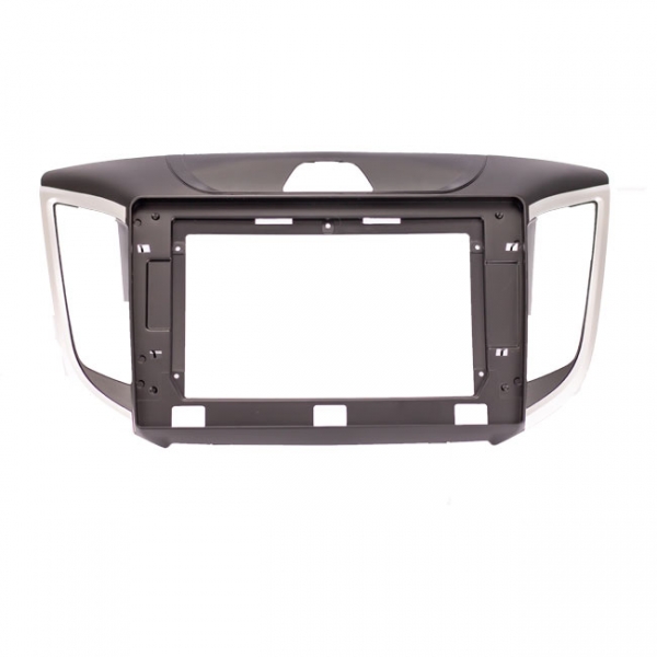 Moldura EXPEX 10 Pol - Hyundai Creta 2016/2021 - Preto c/ Acabamento Prata - EPX10HY002